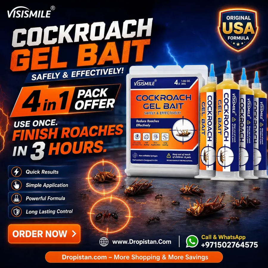 Cockroach Gel Bait 4 in 1 Pack – Original USA | Fast Roach & Ant Control