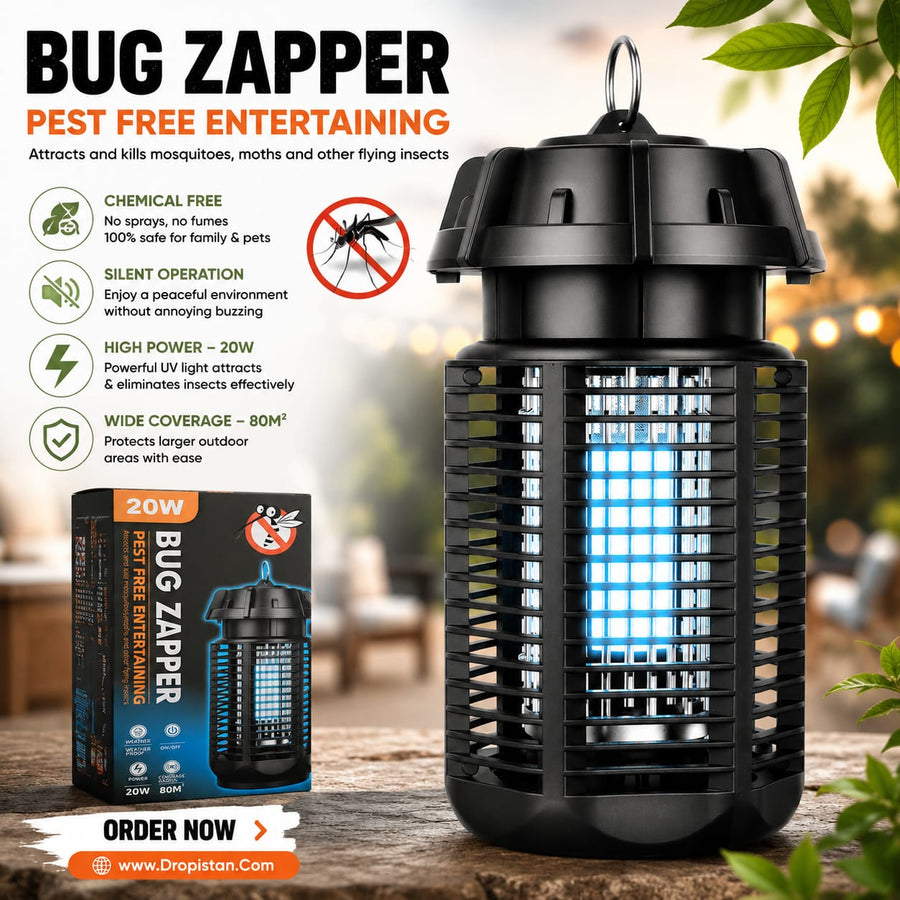 20W Bug Zapper Electric Mosquito Killer Lamp | Waterproof Outdoor & Indoor Flying Insect Trap