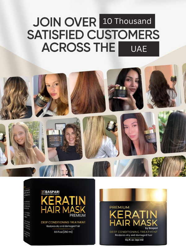 Baspari Premium Keratin Mask Intensive Hair Repair for Silky Smooth, Frizze-Free