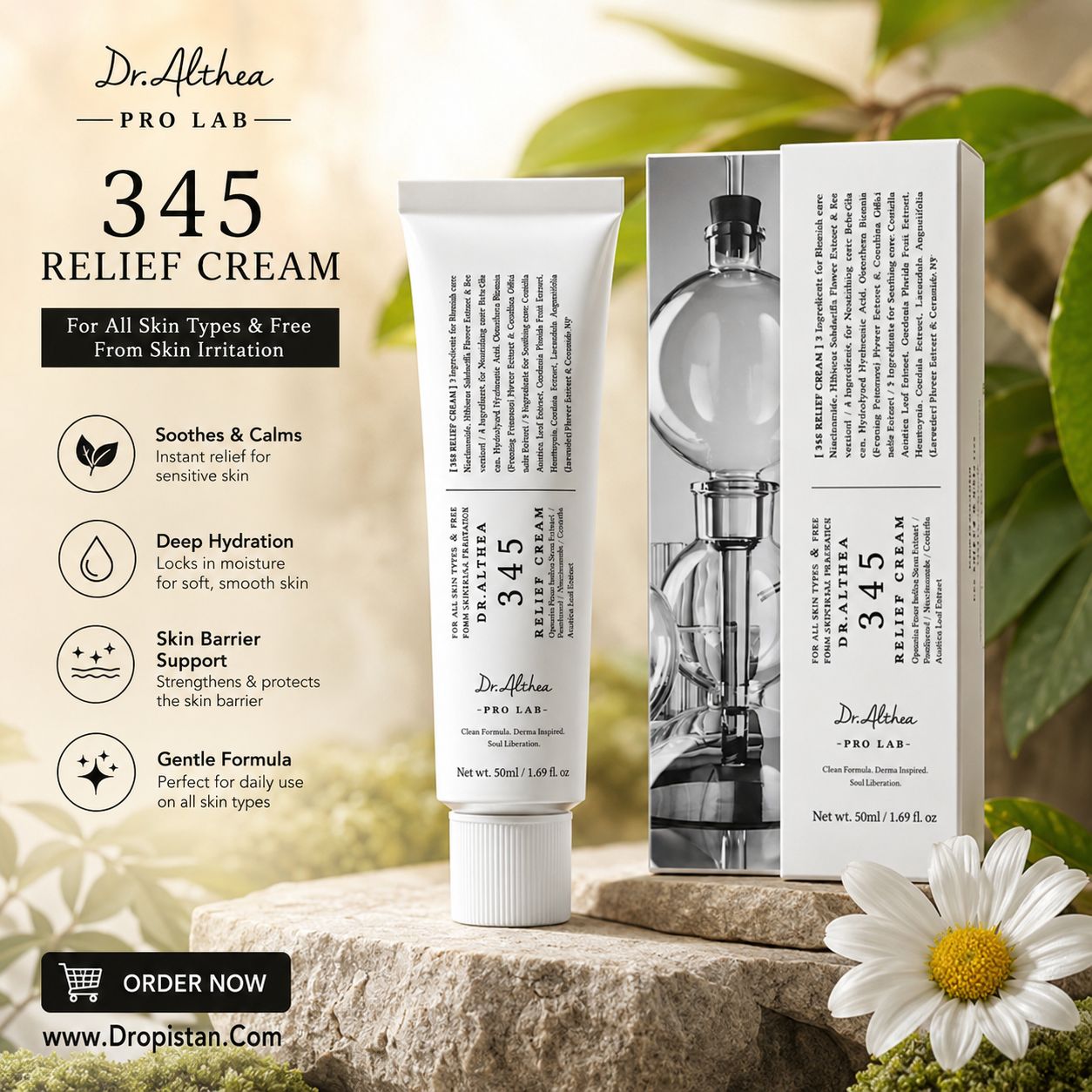 Dr. Althea 345 Relief Cream & Relief Cream Mist 2 PCS Combo Offer