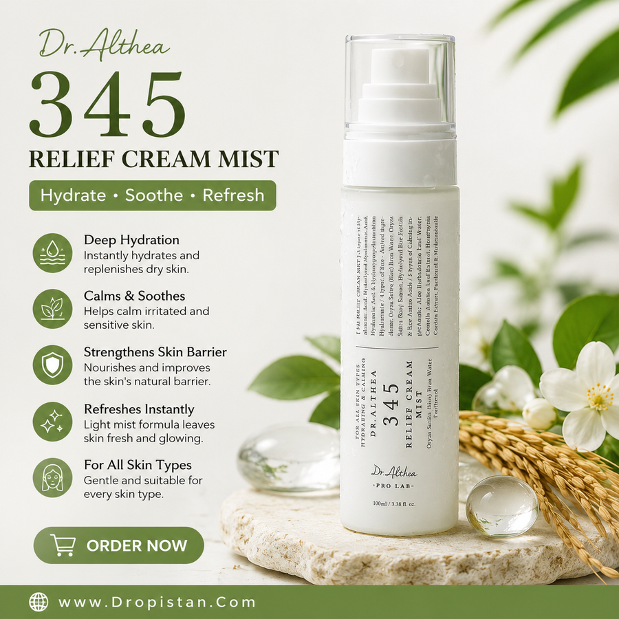 Dr. Althea 345 Relief Cream Mist 100ml | Hydrating & Calming Facial Mist for Sensitive Skin
