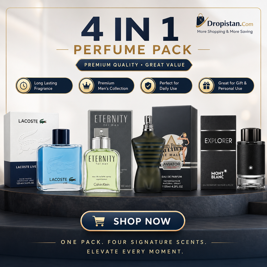 4 In 1 Premium Men’s Perfume Pack 100 ML – Long Lasting Fragrance Collection