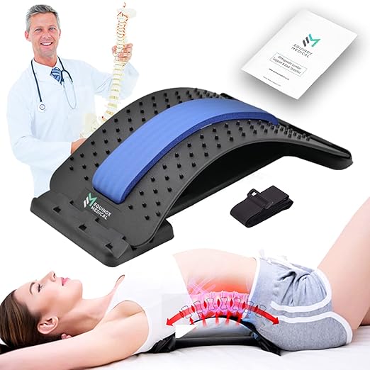 Medical Back Stretcher Posture Massager for Back Relaxation & Pain Relief, Back Massager Magic Stretcher Fitness Stretch Equipment Lumbar Support Relaxation
