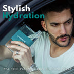 HYDRTE Flat Water Bottle – Slim Leak-Proof Portable Water Bottle