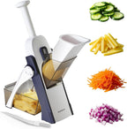 5 in 1 Vegetable Chopper, Mandolin Food Slicer, French Fry Cutter, Perfect For Kitchen