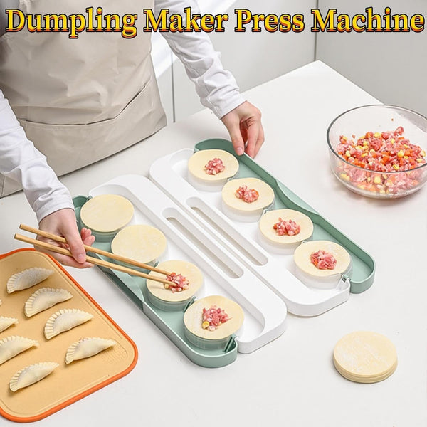Dumpling Maker, 8 In 1 Dumpling Maker Press, Automatic Dumpling Maker Machine with Spray Bottle and Skin Cutter, Manual pressing dumpling maker mold.
