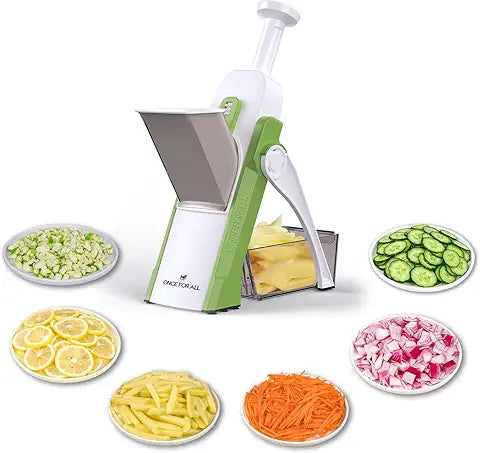 Safe Mandoline Slicer and Vegetable Chopper, Multi Potato Slicer for Kitchen, 4 Modes 100+ Presets Thickness Adjustable