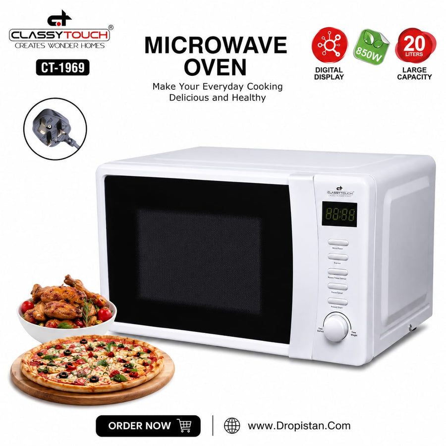 Digital Microwave Oven 20L | 850W Countertop Microwave with Digital Display