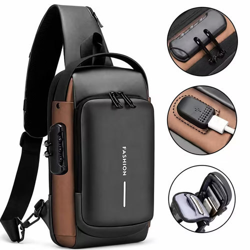 Convertible Crossbody Bag with secure zipper compartments