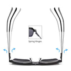 Lenzool 3-In-1 Stainless Steel Clip on Eyeglasses with Spring Hinge, Suitable for Driving