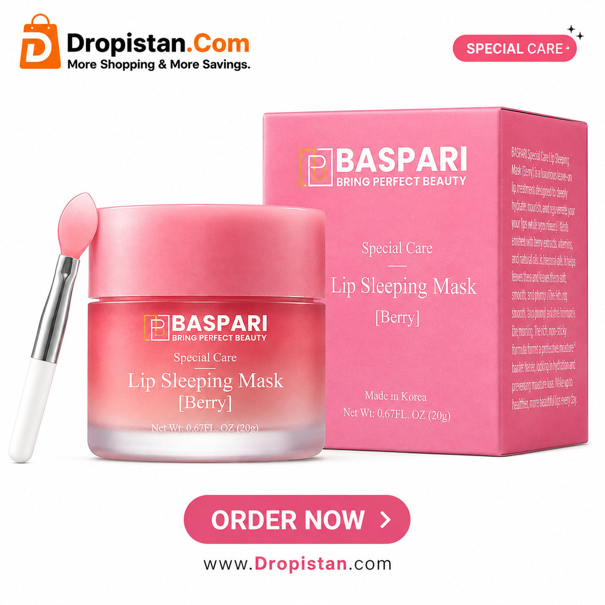 BASPARI Special Care Lip Sleeping Mask [Berry]