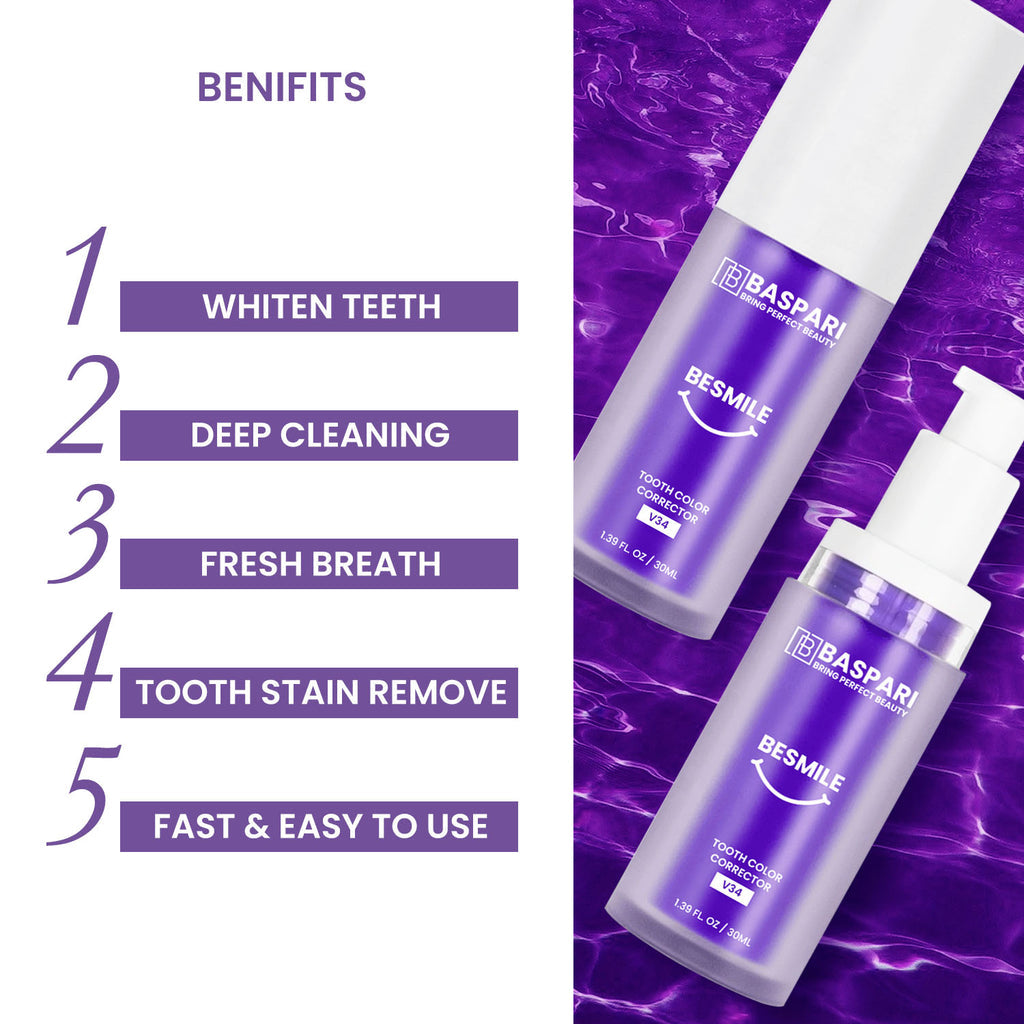 Baspari BeSmile Teeth Color Corrector with V34 technology Made By USA
