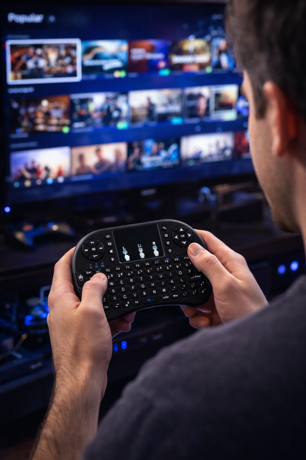 Wireless Touchpad Mini Keyboard – Handheld Multimedia Keyboard for TV, PC, Set-Top Box