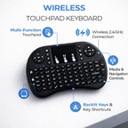 Wireless Touchpad Mini Keyboard – Handheld Multimedia Keyboard for TV, PC, Set-Top Box