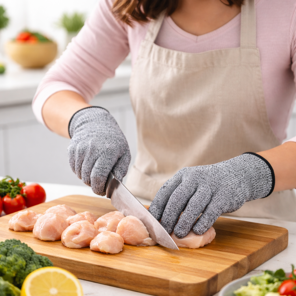 5-Layer Cut-Resistant Gloves – EN388 Level 5 Food Safe Safety Gloves