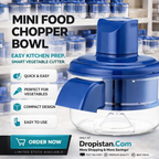 Mini Food Chopper Bowl – Manual Vegetable Cutter And Kitchen Prep Tool