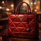 Luxury Red Quilted Women Handbag – Premium Designer Tote Bag