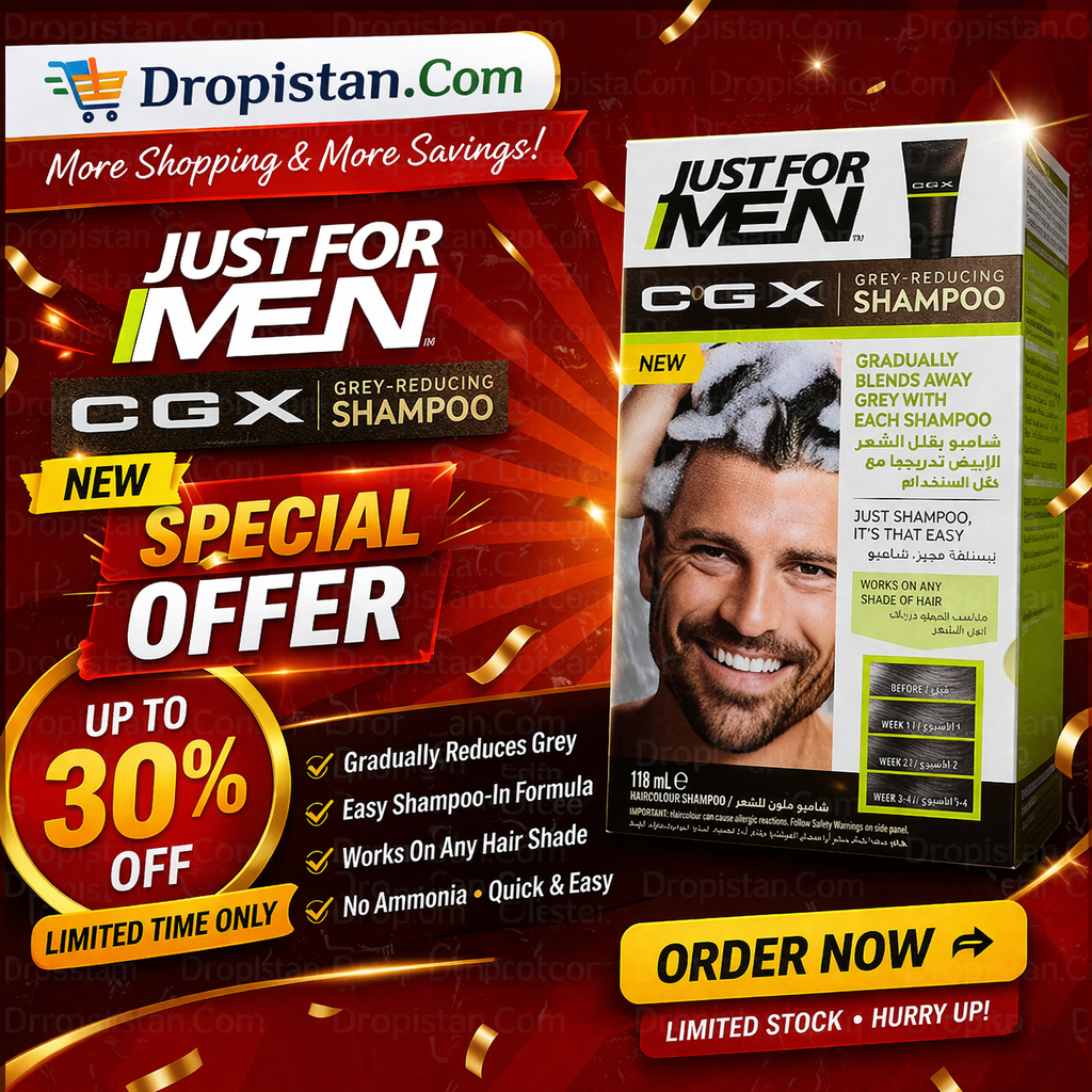 Original USA Just For Men Shampoo for Grey Hair – Natural Gradual Darkening Formula