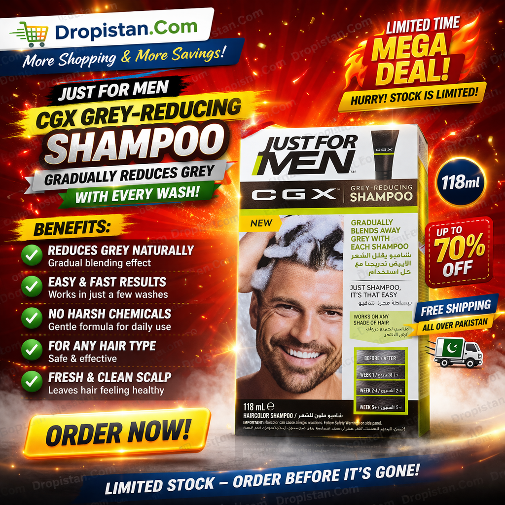 Original USA Just For Men Shampoo for Grey Hair – Natural Gradual Darkening Formula