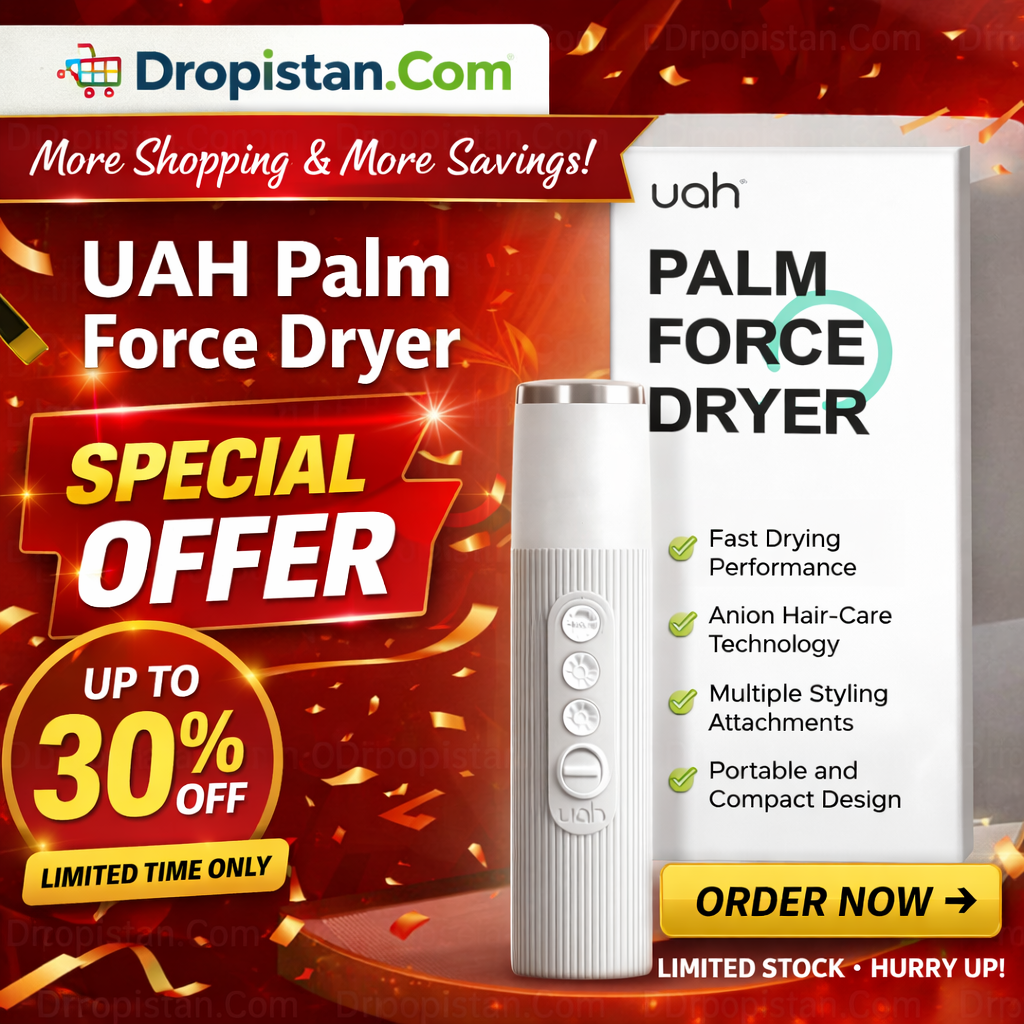 Original UAH Palm Force Dryer – Compact Fast Drying Hair Styling Device