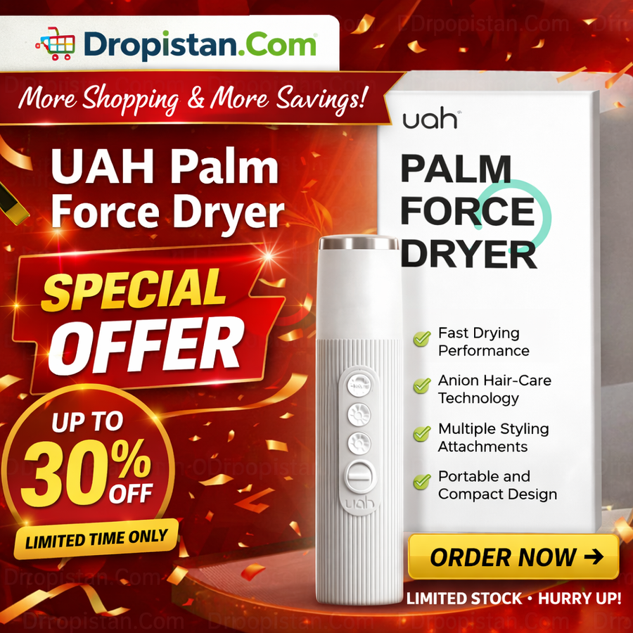 Original UAH Palm Force Dryer – Compact Fast Drying Hair Styling Device