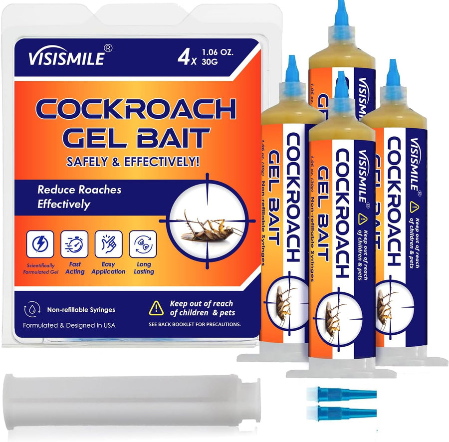Cockroach Gel Bait 4 in 1 Pack – Original USA | Fast Roach & Ant Control