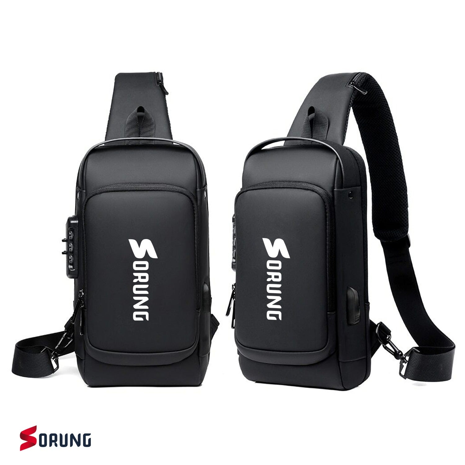 Anti-Theft Sling Bag with USB Charging Port | Waterproof Crossbody Tech Backpack for Men