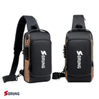 Anti-Theft Sling Bag with USB Charging Port | Waterproof Crossbody Tech Backpack for Men