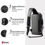 Anti-Theft Sling Bag with USB Charging Port | Waterproof Crossbody Tech Backpack for Men
