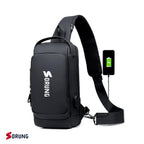 Anti-Theft Sling Bag with USB Charging Port | Waterproof Crossbody Tech Backpack for Men