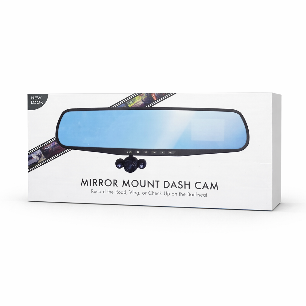 Mirror Mount Dash Cam – Rearview Mirror Car Camera with Front Recording