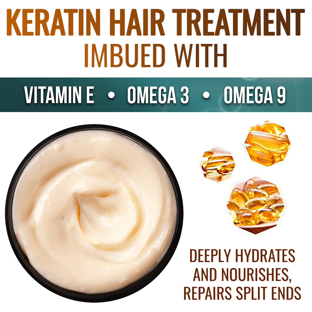 Baspari Premium Keratin Mask Intensive Hair Repair for Silky Smooth, Frizze-Free