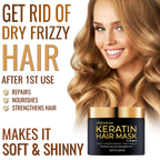 Baspari Premium Keratin Mask Intensive Hair Repair for Silky Smooth, Frizze-Free