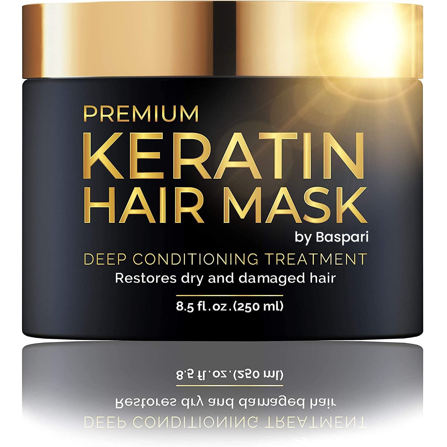 Baspari Premium Keratin Mask Intensive Hair Repair for Silky Smooth, Frizze-Free