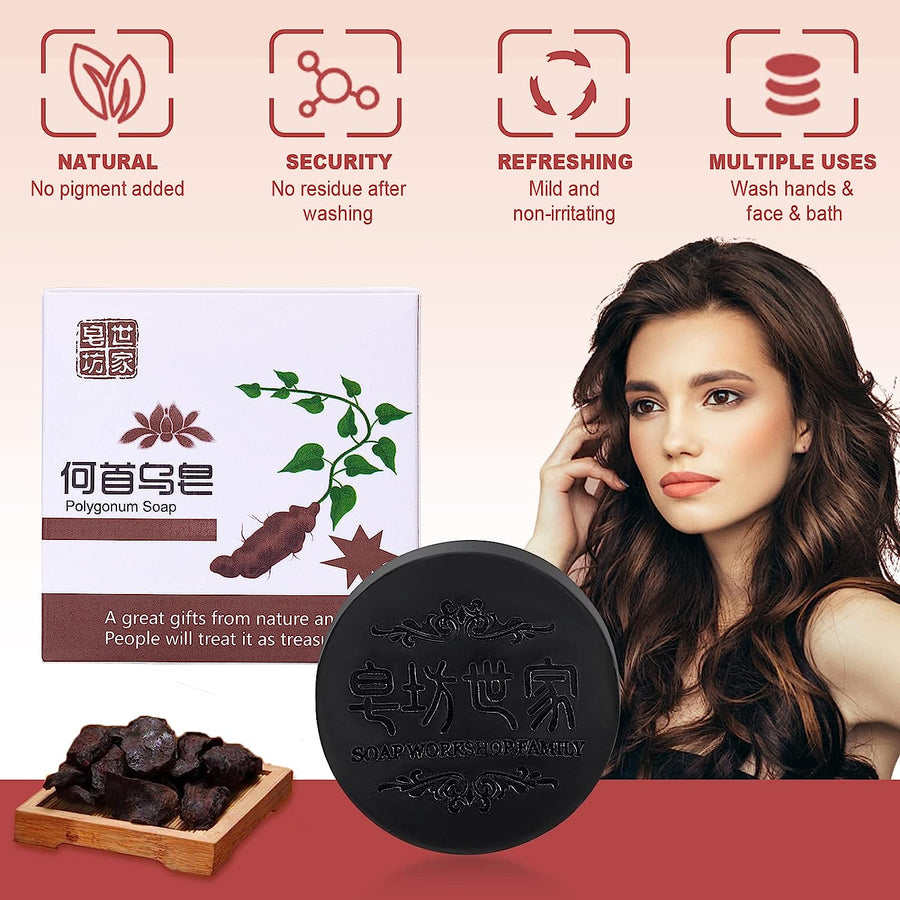 Polygonum Korean Hair Growth Soap - Control Hair Fall - Shine, Strong & Smooth