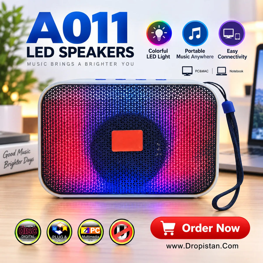 🎵 A011 Portable LED Speaker with Colorful Light
