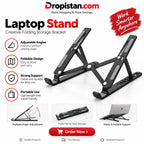 Adjustable foldable laptop stand with multiple viewing angles - Dropistan UAE