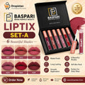 BASPARI LIPTIX Set A 6 matte liquid lipstick shades