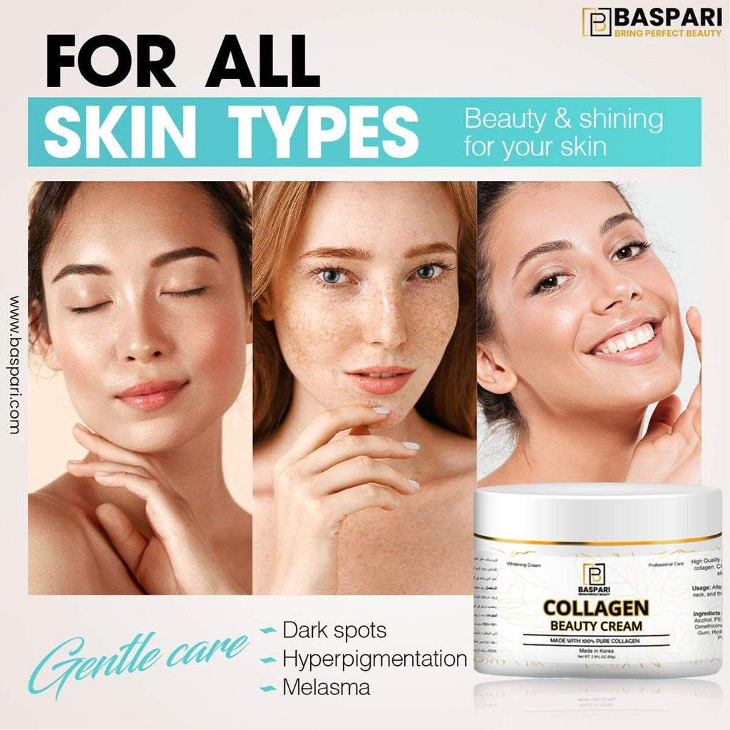 Baspari 3 in 1 Set Collagen Cream Soap & Serum Made In USA