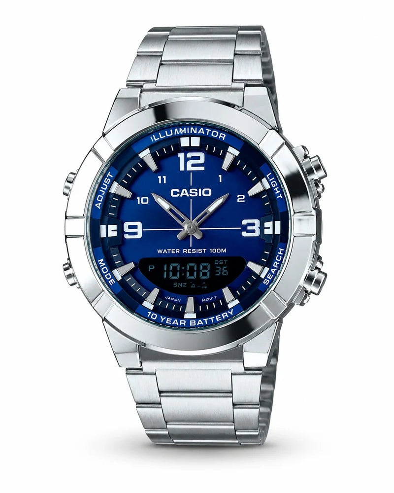 Casio Illuminator Water Proof Watch With Double Analog