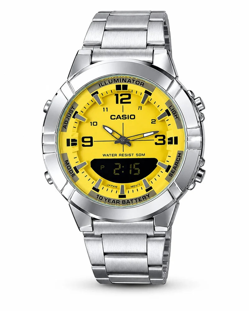 Casio Illuminator Water Proof Watch With Double Analog