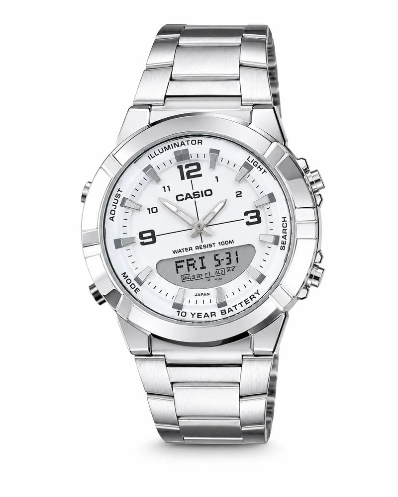 Casio Illuminator Water Proof Watch With Double Analog