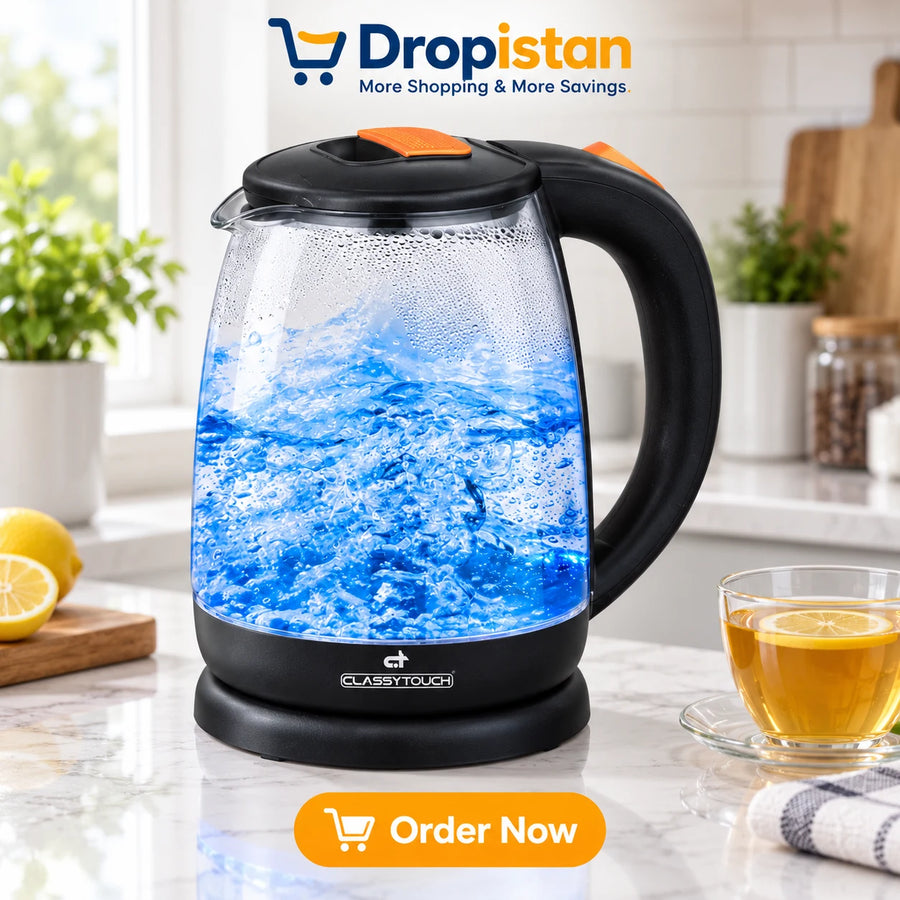 ⚡ Classy Touch CT-1871 Electric Glass Kettle with LED Light