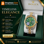 Green Gold Two-Tone Luxury Style Watch for Men