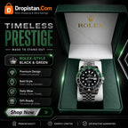 Black Green Premium Style Watch for Men