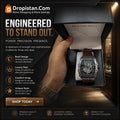 Brown Strap Luxury Skeleton Style Watch for Men