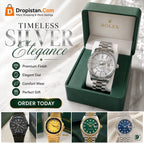 Silver Dial Luxury Style Watch for Men