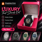 Black Skeleton Luxury Style Watch for Men