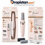 Electronic pedicure tool for home foot care with dual speed and two roller heads