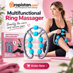 Multifunctional ring body massager lifestyle image for legs arms neck and shoulders
